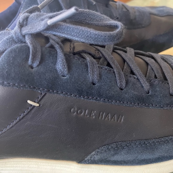 Cole Haan Navy Leather Sneakers - Picture 6 of 9